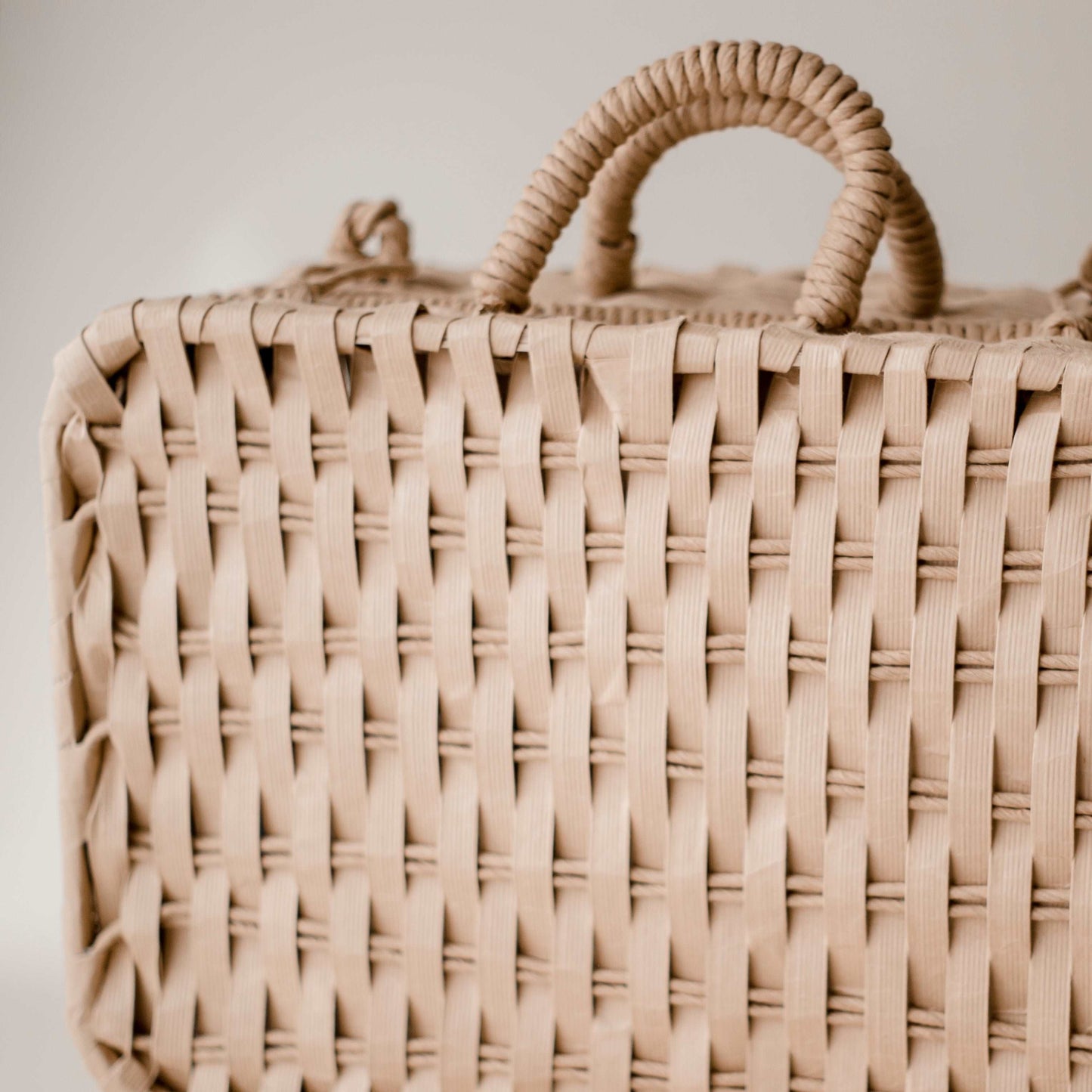 Jute Toy Storage Suitcase