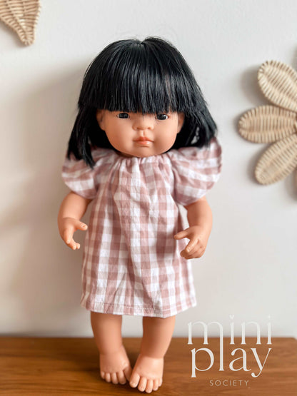 Petal Doll Dress in Gingham