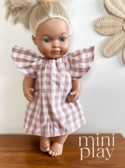 Petal Doll Dress in Gingham