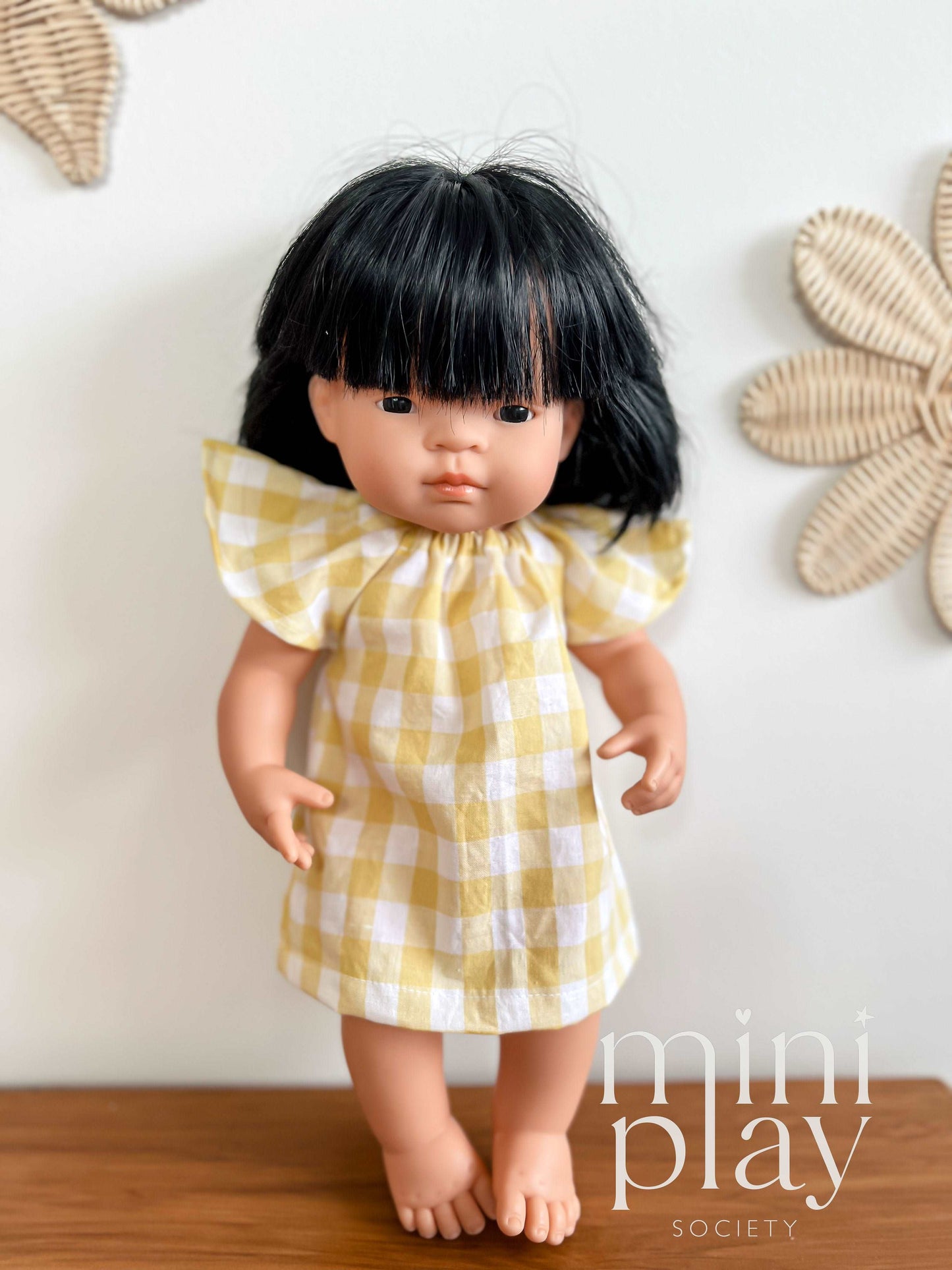 Petal Doll Dress in Gingham