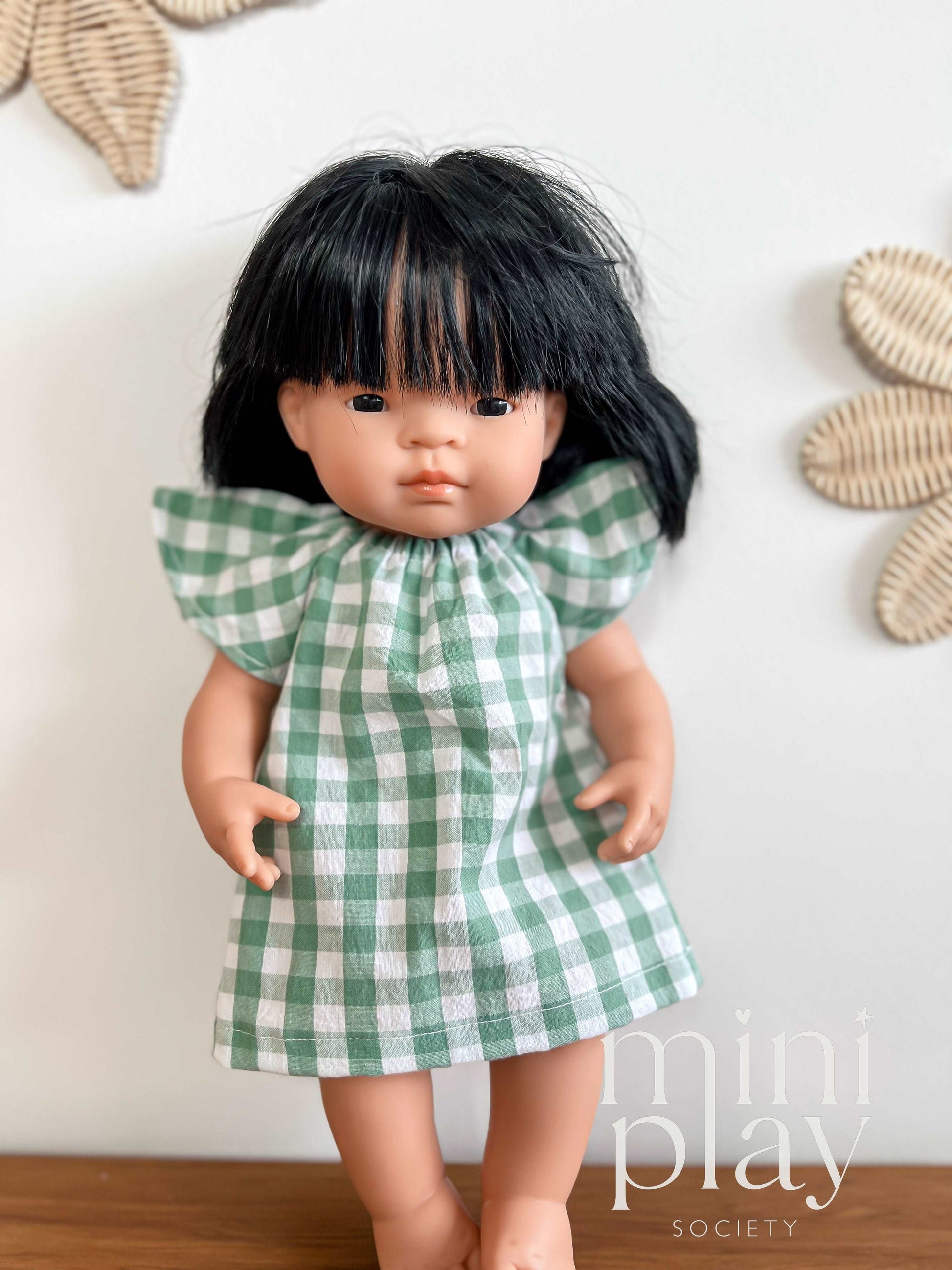 Petal Doll Dress in Gingham