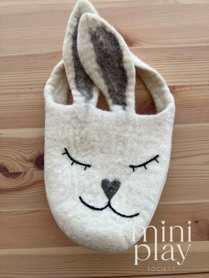 White Easter Bunny Treasure Bag