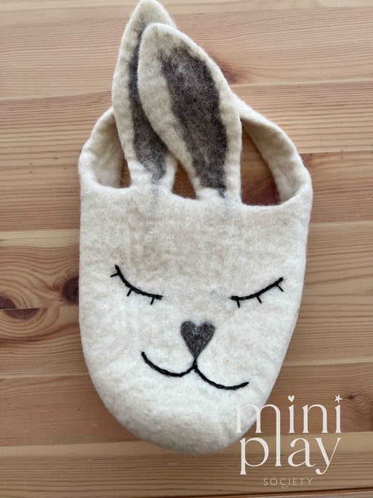 White Easter Bunny Treasure Bag