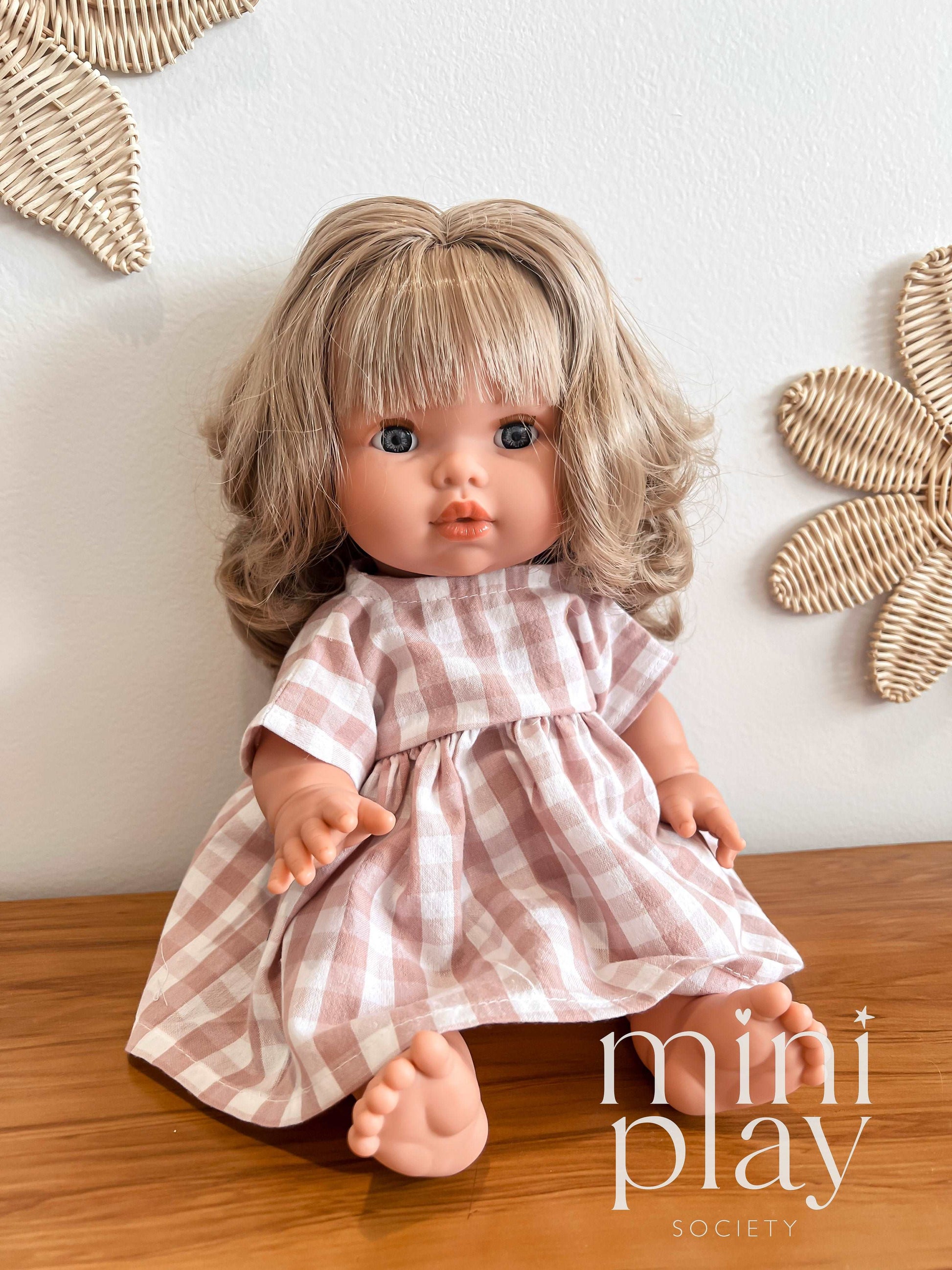 Garden Party Doll Dress in Gingham