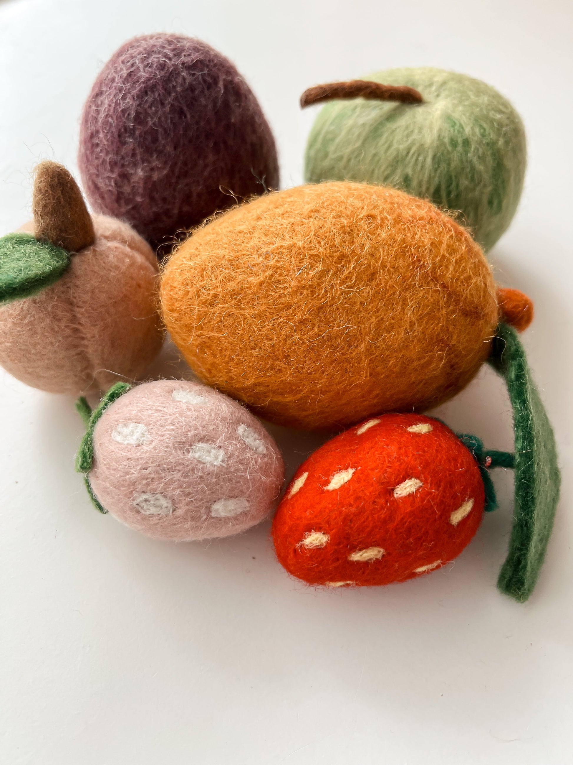 Juni Moon Play Felt Food Fruit Set - Foods for Toddler Play Kitchen