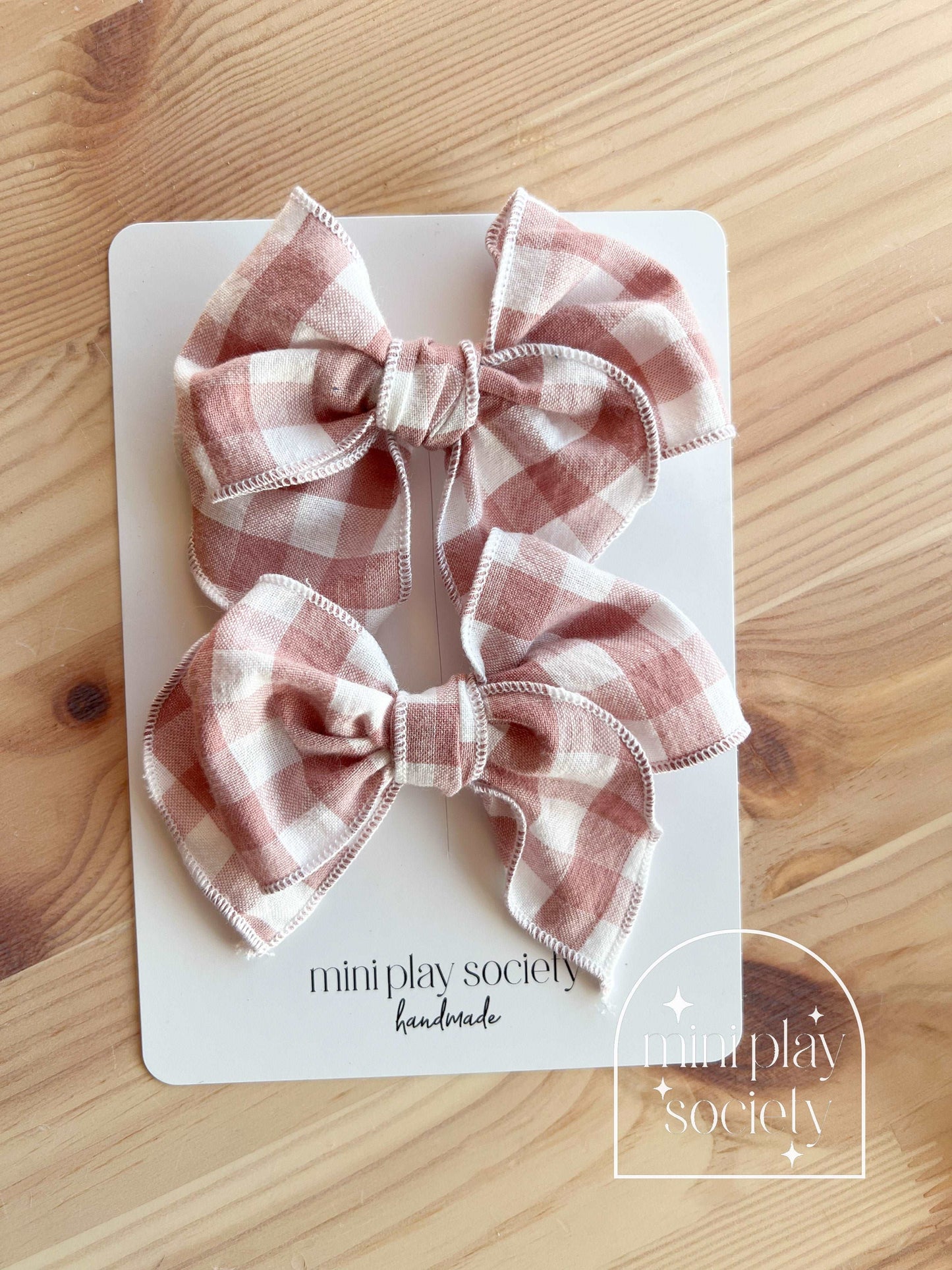 Doll & Me Clip Set - Pink Gingham