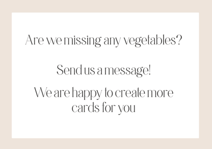 Printable Vegetable Flash Card Set